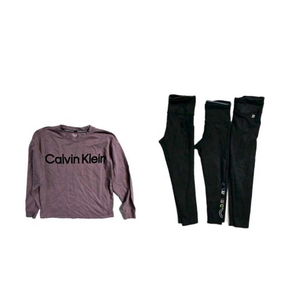 Calvin Klein Women's Cropped Hi-rise Leggings  Small Black Lot Of 4